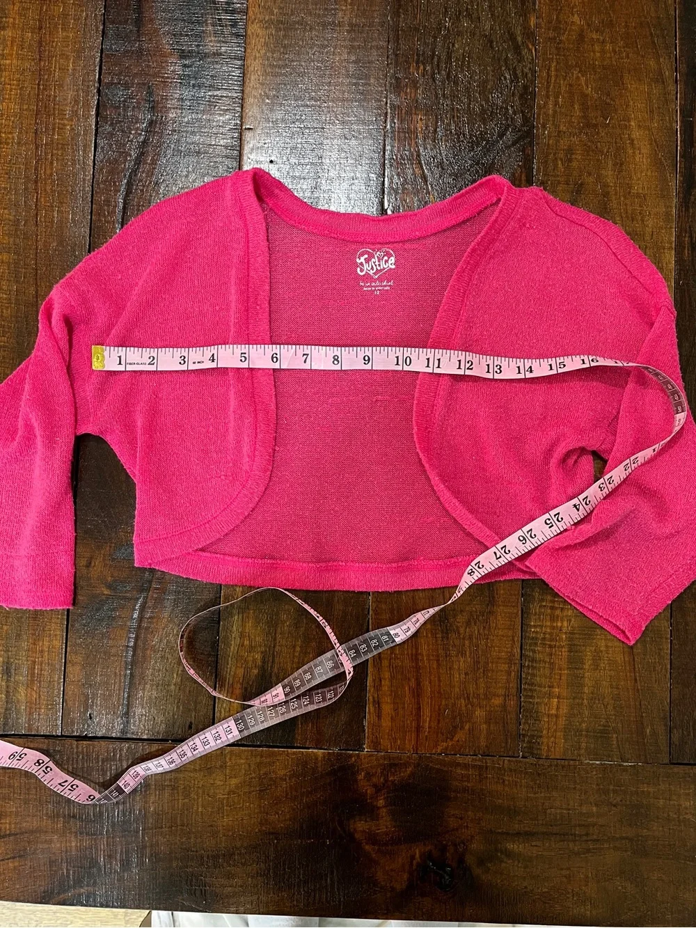Justice Hot Pink Cropped Bolero Shrug